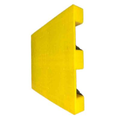 El plástico de polietileno reciclado del SGS patina tipo euro amarillo de la plataforma 1200x1000