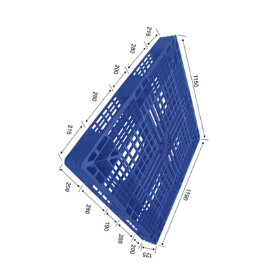 dirección versátil Warehouse del HDPE azul plástico dinámico de la plataforma de 1200Kg
