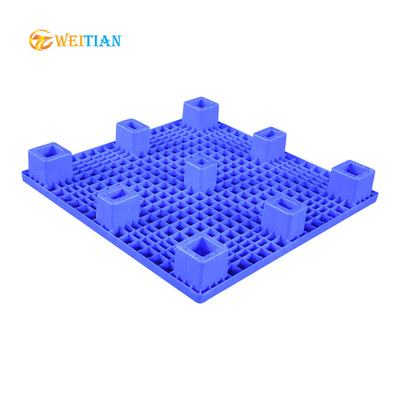 plataforma plana de la inyección de la carga 2000Kg material azul del HDPE de 100 de x 100 cm