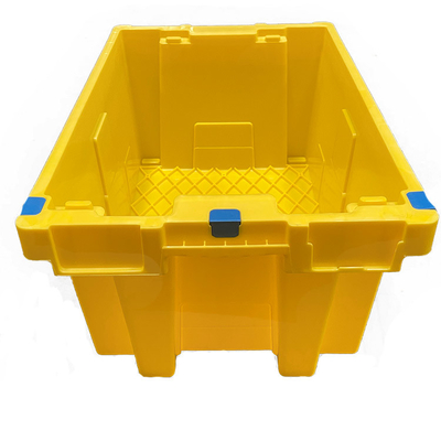 Cajones móviles apilables resistentes encajables amarillos del cajón plástico del HDPE