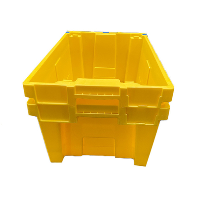 Cajones móviles apilables resistentes encajables amarillos del cajón plástico del HDPE