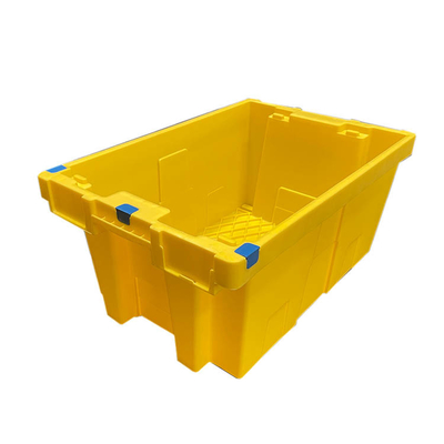 Cajón móvil plástico del HDPE amarillo reutilizable encajable de 60 de x 40 de los x 27.5cm