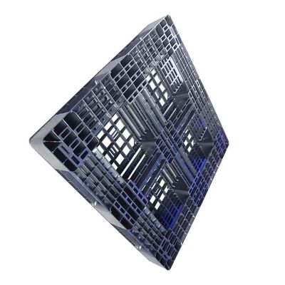 Carga dinámica plástica negra industrial 1100 x 1100 de la plataforma 3T del polietileno