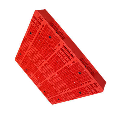 Carretilla elevadora de cuatro terminales estática plástica roja de la plataforma 6000Kg del lado del doble de 48X48 PE