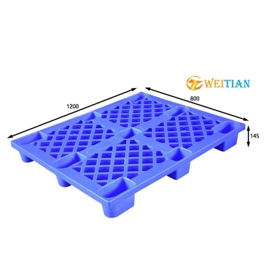 plataforma plástica apilable del solo de la cara de la cubierta 1200X800 de la plataforma HDPE higiénico de la Virgen