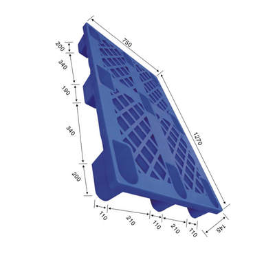 HDPE plástico higiénico Warehouse 1270X750 de la plataforma de las manijas ergonómicas