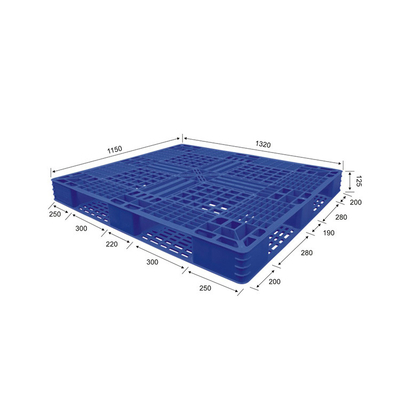 Parásitos atmosféricos azules plásticos 4000Kg de la plataforma 1190x1150 del HDPE higiénico para Warehouse