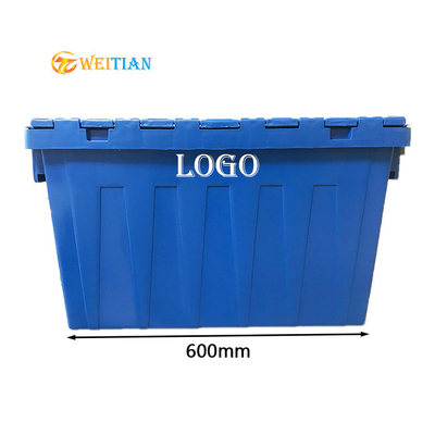carga anti 50Kg del HDPE de Hygien del resbalón de las cajas móviles plásticas reutilizables 60L