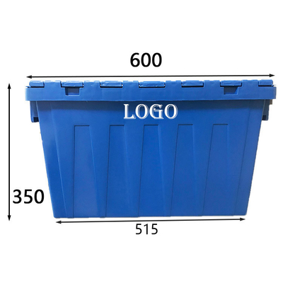 Cajas móviles apilables bloqueables 770 libras de contenedores de almacenamiento plásticos del HDPE para moverse