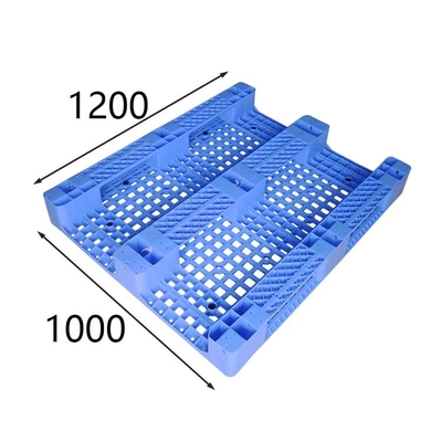 Carga estática 6000 kilogramos de Rackable de HDPE estándar euro 1200x1000 azul de las plataformas plásticas