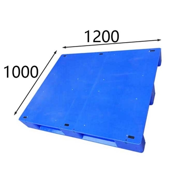 Plataformas plásticas euro reforzadas 1200 x 1000 resistentes planos azules del HDPE/PE
